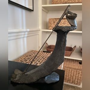 Mark Hopkins Cast Bronze Golf Sculpture, Limited Edition est. 1989, #335/2500